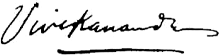 Vivekananda Signature